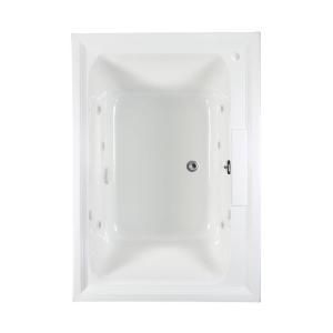American Standard Town Square EcoSilent 5 ft. Whirlpool and Air Bath Tub with Chromatherapy in White 2748.448WC.K2.020