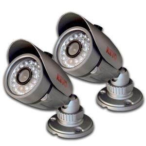Revo 600 TVL Indoor/Outdoor Bullet Surveillance Cameras with BNC Conversion Kits (2 Pack) RCBS30 2BNDL2