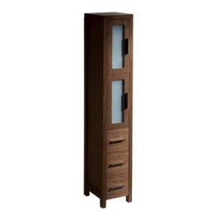 Fresca Torino 12 in. W Tall Linen Storage Cabinet in Walnut Brown FST6260WB