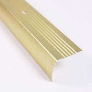 MD Building Products 1 1/8 in. x 144 in. Stair Edging Brass (12 Pack) 89105