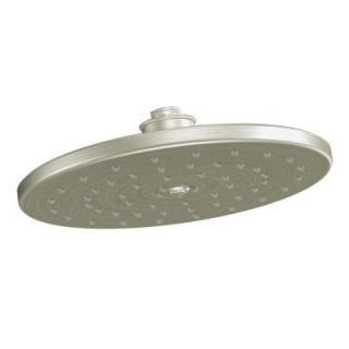 MOEN Waterhill Single Spray 10 in. Raincan Showerhead in Brushed Nickel S112BN