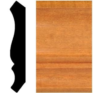 3/4 in. x 4 1/2 in. x 8 ft. Hardwood Stained Cherry Crown Moulding 247ST