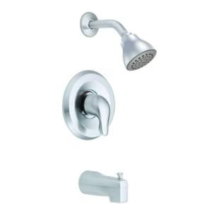 MOEN Posi Temp Single Handle Tub and Shower Faucet Trim Kit in Brushed Chrome (Vave Not Included) TL183BC