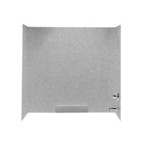 Swan 30 in. x 60 in. x 58 in. Three Piece Easy Up Adhesive Tub Wall in Gray Granite GN 58.042