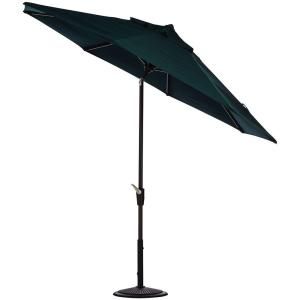 Home Decorators Collection 6 ft. Auto Tilt Patio Umbrella in Forest Green Sunbrella with Black Frame 1548730640
