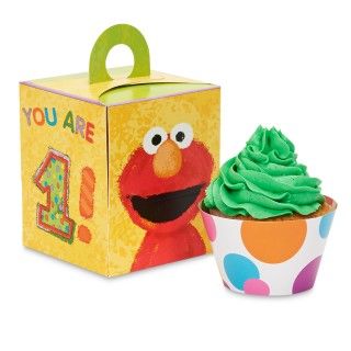 Elmos 1st Birthday Cupcake Wrapper Combo Kit