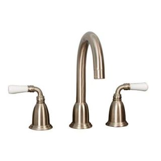 Barclay Products Marcel 8 in. Widespread 2 Handle High Arc Bathroom Faucet in Brushed Nickel DISCONTINUED I1410 PL BN