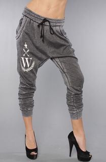 Wildfox The Royal Crest Cozy Night Sweats in Dirty Black