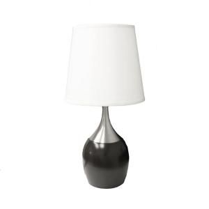 ORE International 24 in. Touch on Espresso/Silver Table Lamp 8310ES
