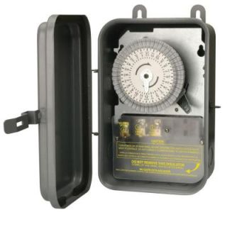 Woods 40 Amp 120 Volt SPST 24 Hour Outdoor Mechanical Time Switch 59101R