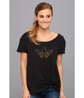 adidas Originals Studs Trefoil Logo Tee Womens T Shirt (Black)