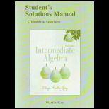 Intermediate Algebra Student Solution Manual