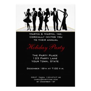 Holiday Party, People Silhouette Invitation