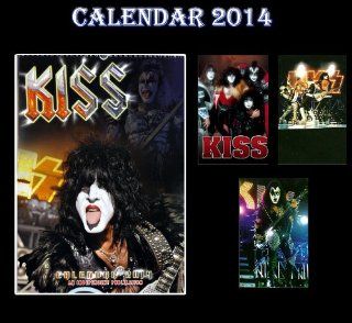 KISS 2014 CALENDAR + 3 KISS FRIDGE MAGNETS   Wall Calendars