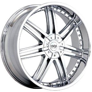 Status Game 20 Chrome Wheel / Rim 5x100 & 5x4.5 with a 35mm Offset and a 73.1 Hub Bore. Partnumber S805KJ5BF35C73: Automotive