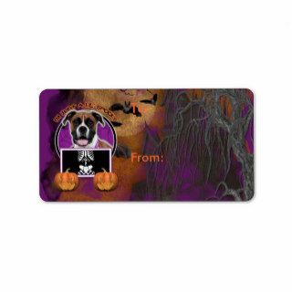 Halloween   Just a Lil Spooky   Boxer   Vindy Custom Address Label