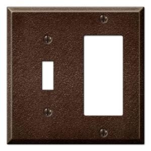 Creative Accents Steel 1 Toggle 1 Decorator Wall Plate   Antique Copper 9TAC126