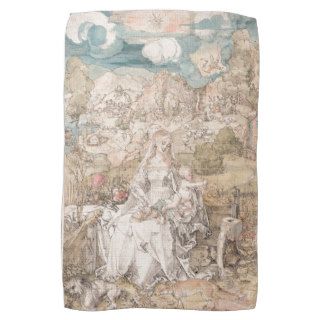 Mary Among a Multitude of Animals by Durer Towel