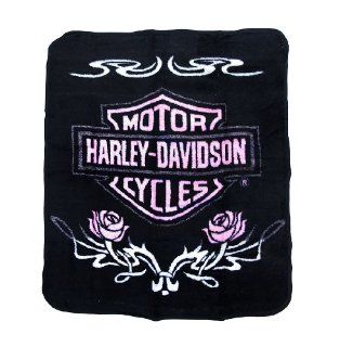 Harley Davidson Pink Tattoo Throw   Throw Blankets