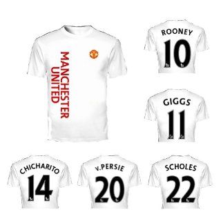 Paul Scholes Back Number Printed Manchester United Football Club Soccer Fan T shirt P 21 (Large Size) : Sports Fan T Shirts : Sports & Outdoors