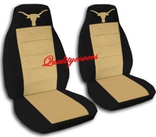 Black and tan seat covers with a "Texas Longhorn" for a 2004 2005 Ford Ranger. 60/40 seats, arm rests included. Automotive