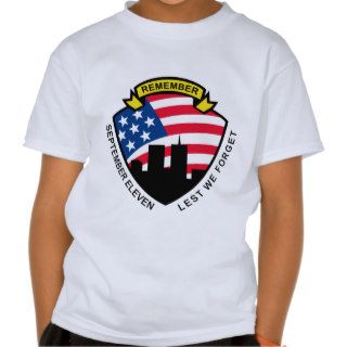 9 11 World Trade Center American Flag Shield Shirt
