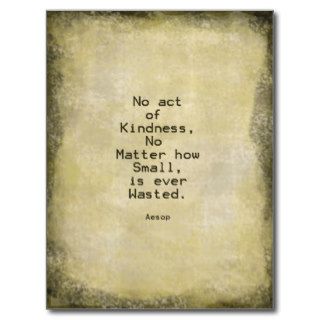 Kindness Compassion Quote Aesop Postcard