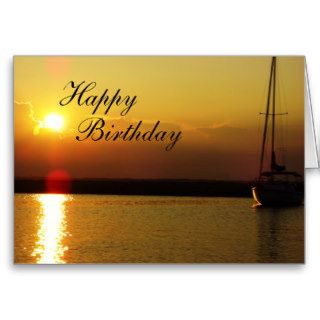 Happy Birthday Sunset Greeting Card