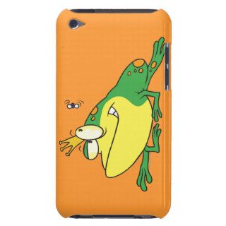 funny prince frog eyeing fly animal cartoon barely there iPod cover