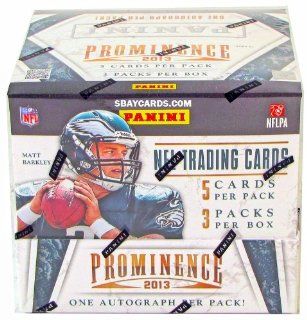 2013 Panini Prominence Football Hobby Box at 's Sports Collectibles Store
