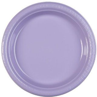 Creative Converting Touch of Color 20 Count Plastic Dinner Plates, Luscious Lavender Kitchen & Dining