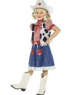 Cowgirl Western Kostüm Cowgirlkostüm Mädchen Gr. 110 122 (S), 128 134 (M), Größe:M: Spielzeug