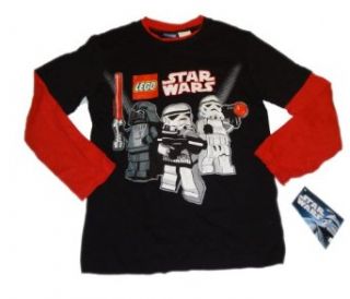 LEGO STAR WARS langarm T Shirt, Clone Trooper, Darth Vader   schwarz/rot   Gr. 122/128: Bekleidung