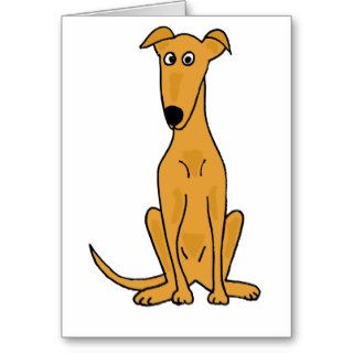 XX  Funny Greyhound Dog Cartoon Greeting Card