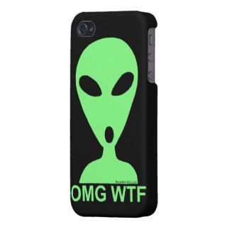 OMG WTF Funny Alien SciFi Geek iPhone 4 Cover