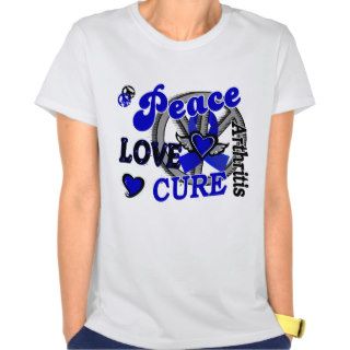 Peace Love Cure 2 Arthritis T Shirts