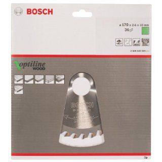Bosch Zubehör 2608640605 Kreissägeblatt Optiline Wood 170 x 30 x 2,6 mm, 36: Baumarkt