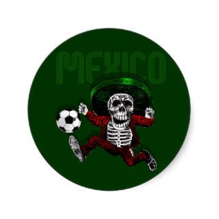 Mexico Soccer El tri Futbol Beyond Death gifts Round Sticker