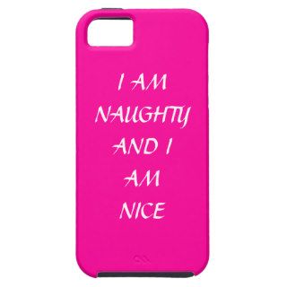 I PHONE 5 CASE "I AM NAUGHTY I AM NICE" iPhone 5 COVERS
