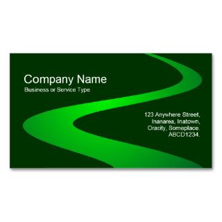 ZigZag Path   Shades of Green Business Card Template