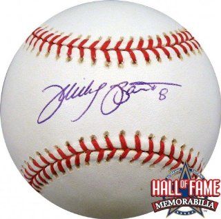 Michael Barrett Autographed/Hand Signed Official MLB Baseball Sports Collectibles