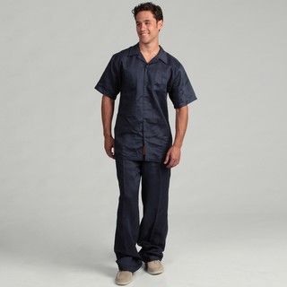 Steve Harvey Men's Linen Shirt and Pant Set FINAL SALE Steve Harvey Casual Shirts