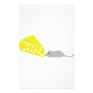 mouse and cheese icon stationery paper