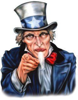 2" Helmet Hardhat Printed uncle sam color air brushed decal sticker for autos, windows, laptops or any smooth surface.: Everything Else