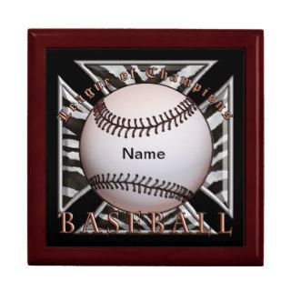 Zebra Cross Baseball Jewelry Box