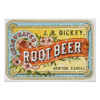 Dickey Root Beer 1899   distressed Posters
