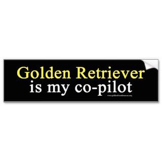 Golden Retriever Co Pilot Bumper Sticker