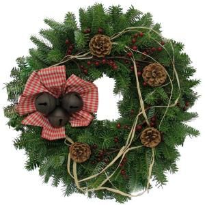Worcester Wreath 22 in. Balsam Fir Gingham Style Wreath: Sold Out for the Season   DISCONTINUED GS22 W7