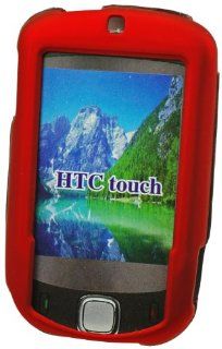 Cellet Rubberized Proguard Case for HTC Touch   Red: Cell Phones & Accessories