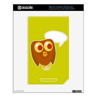 Cute Customizable Sayings Owl NOOK Color Decals